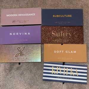 7 total Authentic Anastasia Beverly Hills eyeshadow palette lot